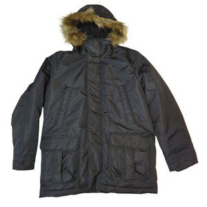 Gap Cold Control Max Winter Jacket Coat Fur Hood Poly Wind Water Resist Like New